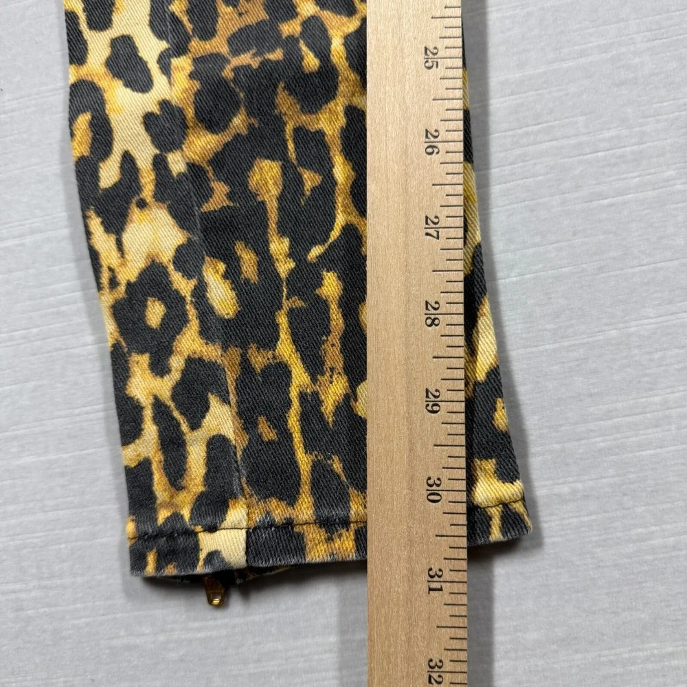 Rebecca Minkoff Jeans Women 0 Leopard Cheetah Beetle Juice S10404 Bold Celebrity - Picture 15 of 16